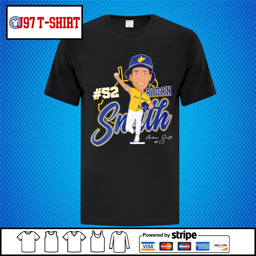 Aidan Smith 2023 West Virginia Mountaineers baseball Pitcher signature shirt