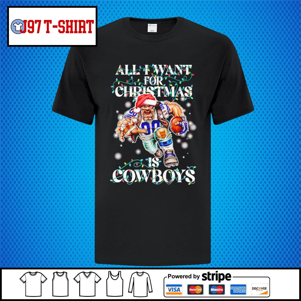 All I want for Christmas is Cowboys Christmas light shirt
