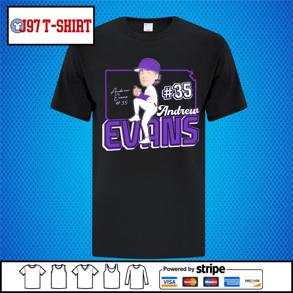 Andrew Evans 2023 Kansas State Wildcats baseball Pitcher signature shirt